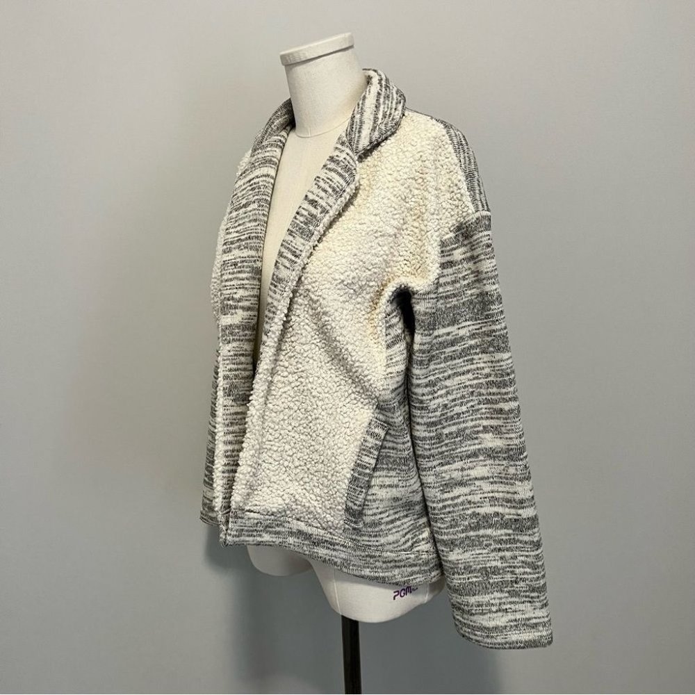 Anthropologie Saturday Sunday Fleece Sweater Jacket Shacket - Picture 5 of 13
